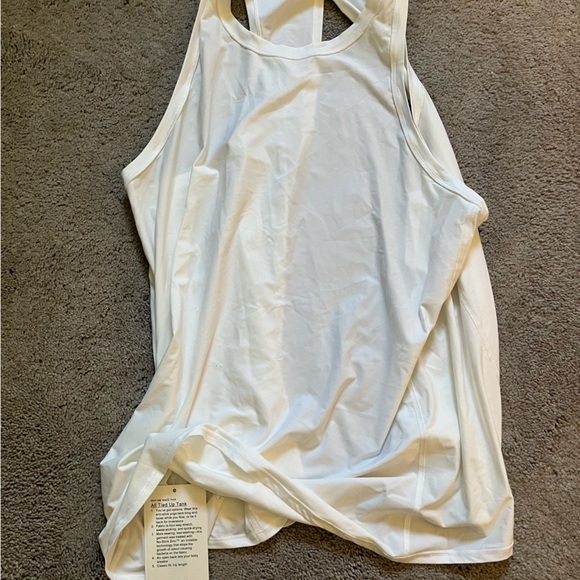 NWT Lululemon White Tie Back Tank - Picture 1 of 5